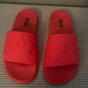 Versace Jeans Couture Pink Logo Slides